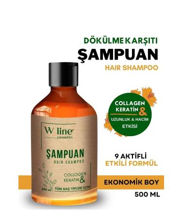 wline Anti Hair Loss Collagen & Keratin Care Shampoo 500 ml - Buy Online on GoSupps.com