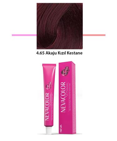Heez Premium 4.65 Akaju Red Chestnut - Permanent Cream Hair Dye 50 g Tube