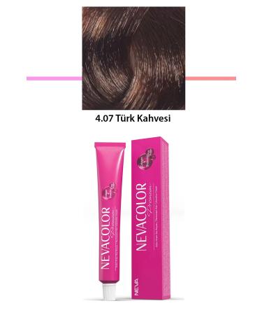 Heez Premium 4.07 Turkish Coffee - Permanent Cream Hair Dye 50 g Tube