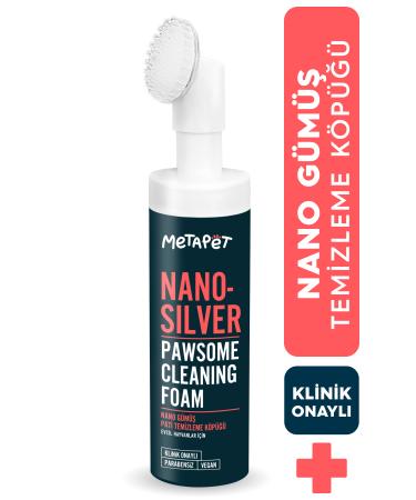 Metapet Natural Nano Silver Cat Paw Cleaning Foam Paw Wash Hygiene Care Brushed Foot Shampoo