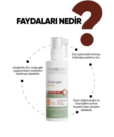 mineaderm Protective Hair Serum for Damaged Hair / anti Damaged Hair Serum 100 ml 8680525350563 - Buy Online on GoSupps.com