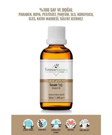 Intense Natural Sesame Oil Cold Pressed 50 ml 0 Pure and Natural Sesame Carrier Oil - Buy Online on GoSupps.com