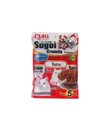 Inaba Ciao Sugoi Crunchy Tuna Prebiotic Cat Food 22 gr 5 Pieces