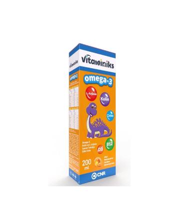 Cnr organic Vitaminiks Omega 3 Choline and L Arginine Liquid 200ml