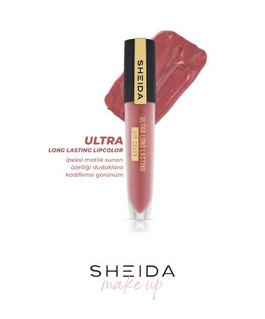 Sheida Long Lasting Long Lasting Matte Liquid Lipstick - Intense Pigment & Vitamin E Formula - No 17 - Buy Online on GoSupps.com