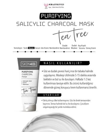Skin401 Purifying Salicylic Acid Sulfur & Charcoal Mask 75ml (100gr) - Buy Online on GoSupps.com