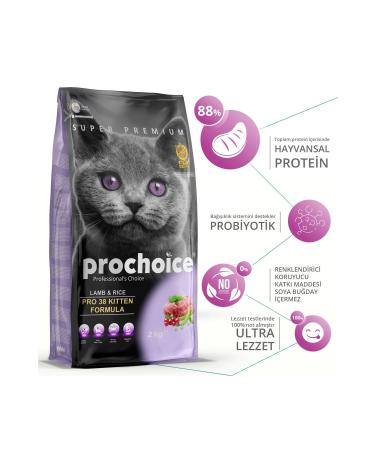 Your Manufacturer Pro Choice Pro 38 Kitten Lamb Kitten Cat Food 2 Kg