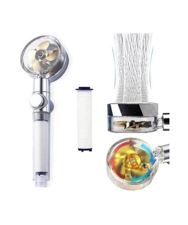 BUFFER Turbo Impeller and Filtered Water Saving 360 Degree Rotating Pressurized Shower Head