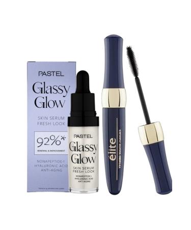 Pastel Glassy Glow Skin Serum - Brightening Skin Serum + Elite Virtuoso Volume Mascara