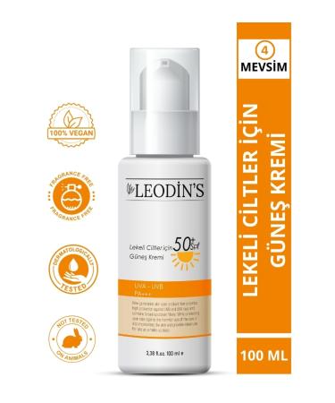 LEODINS Anti-Spot and Skin Tone Equalizing Sunscreen Cream Spf 50 100 ml