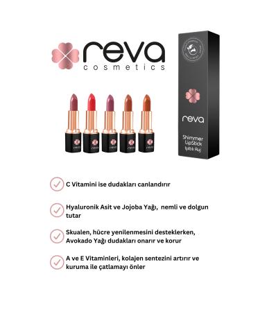 REVA Shimmer Lipstick Shine Lipstick 4 gr Vegan & Clean Content INTENSE RUST - Buy Online on GoSupps.com