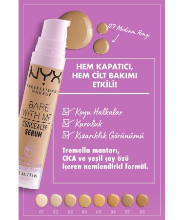 NYX Professional Makeup Bare With Me Concealer Serum 07 Medium - Buy Online on GoSupps.com