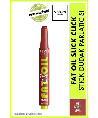 NYX Professional Makeup Fat Oil Slick Click Shine Moisturizing Nude Lip Balm - 04 Going Viral