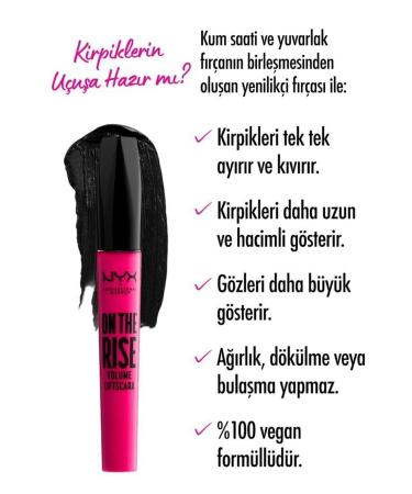 NYX Professional Makeup On The Rise Volume Liftscara Black - Volumizing Black Mascara - Buy Online on GoSupps.com