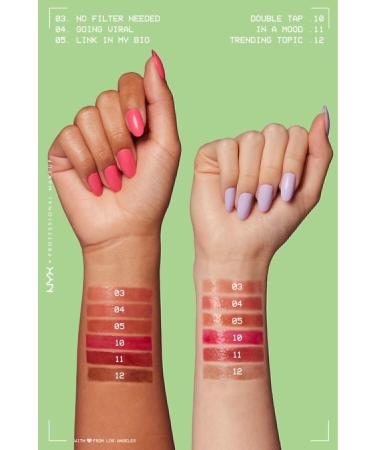 NYX Professional Makeup Fat Oil Slick Click Shine Moisturizing Pink Lip Balm - 03 No Filter Needed - Buy Online on GoSupps.com