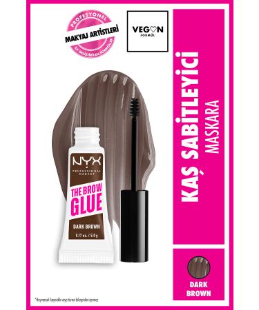 NYX Professional Makeup The Brow Glue Instant Brow Styler Eyebrow Fixing Mascara - Dark Brown