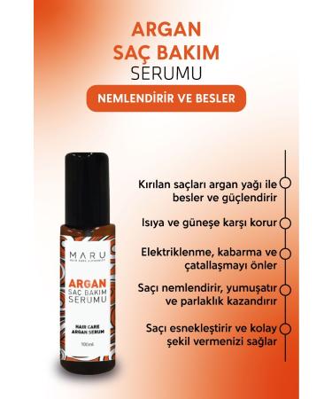 MARU Nourishing and Repairing Hair Care Oil Argan & Keratin For Burnt and Damaged Hair 100 ml 8699211808882
