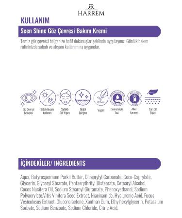 Harrem Seen Shine Eye Contour Care Cream 15 ml - Buy Online on GoSupps.com