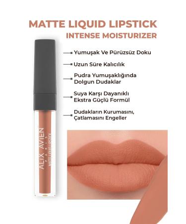 Alix Avien 503 Terracotta Nude Matte Finish Liquid Lipstick - 8 Hours Lasting Effect - Matte Liquid Lipstick
