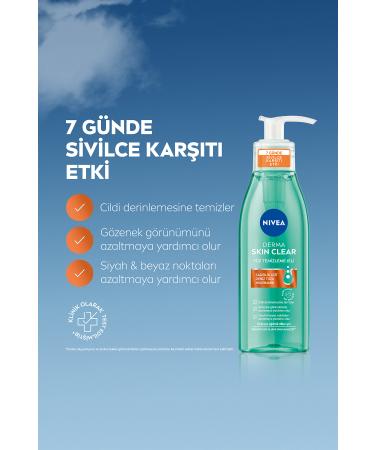 NIVEA Derma Skin Clear Anti-Acne Facial Cleansing Gel 150ml and Moisturizing Toner 200ml Oily Skin - Buy Online on GoSupps.com