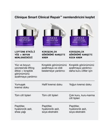 Clinique Smart Clinical Repair Lifting Effective Face and Neck Moisturizing Cream 50 ml - Buy Online on GoSupps.com