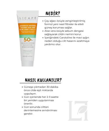 Licape High Protection +50 Factor Sun Cream with Aloe Vera Extract for Oily Skin 40ml - Buy Online on GoSupps.com