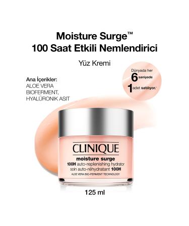 Clinique Moisture Surge 100-Hour Moisturizing Face Cream 125ml | Aloe Vera BioFerment Hyaluronic Acid