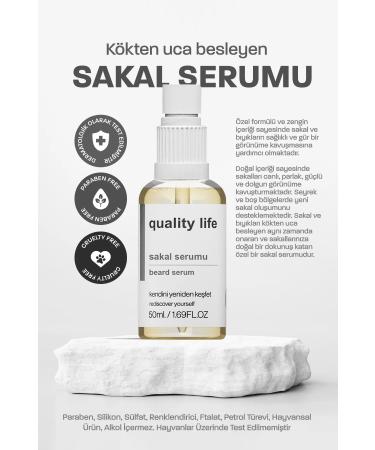 Quality Life Beard Serum Supporting New Beard Formation for Sparse Beard and Beardlessness Problems - Buy Online on GoSupps.com
