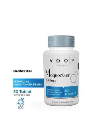 VOOP Magnesium Malate Citrate And Bisglycinate - 200 Mg | 30 Tablets - Buy Online on GoSupps.com