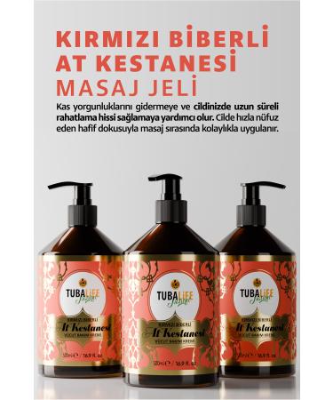 TUBALIFE Tubalife Horse Chestnut Massage Gel with Red Pepper 500 ml - Body Care Gel - Buy Online on GoSupps.com