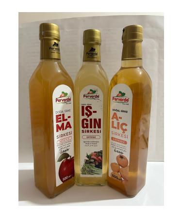 Perverde Village House Perverde Natural Additive-Free 3 Vinegar Set (Apple-Hawthorn-Irving Vinegar) 500 Ml