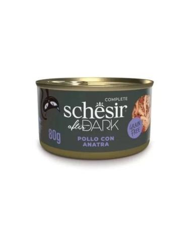 Schesir After Dark Chicken and Duck Adult Cat Canned Food in Broth 80 gr
