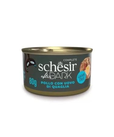 Schesir After Dark Pate Chicken and Quail Egg Adult Cat Canned Food 80 gr