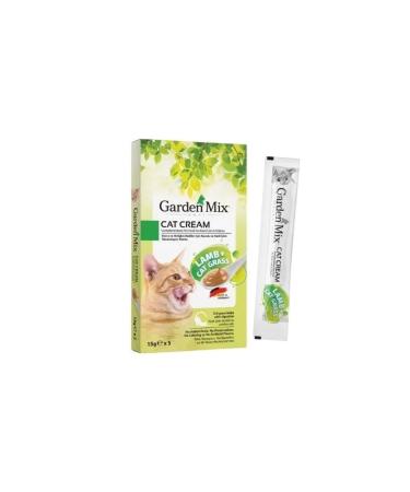 Raftantopla Garden Mix Cat Grass and Lamb Liquid Cat Reward Food 15 Gr 5 Pieces