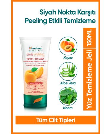 Himalaya Since 1930 Peeling Effective Sensitive Facial Cleansing Gel Apricot Aloe Vera Paraben-Free All Skin Types 150 ml