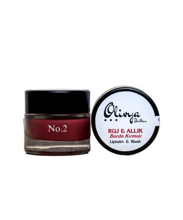 Olivya Shop Natural Lipstick & Blush - Claret Red