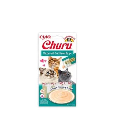 Inaba Ciao Churu Cream Chicken and Crab Liquid Cat Reward Food 14 gr 4 Pieces