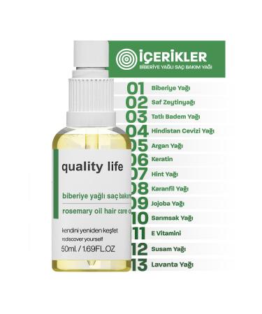 Quality Life Hair Care Oil Complex - Rosemary Oil - Coconut Argan Lavender Jojoba Oil - Hair Care - Buy Online on GoSupps.com