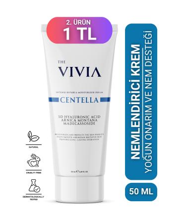 The Vivia Intensive Repair and Moisturizing Barrier Cica Cream Madecassoside Hyaluronic Acid 50 ml