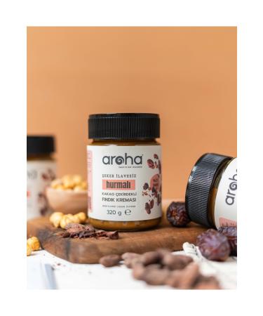 AROHA Dual Flavor - Date Cocoa Hazelnut Cream with No Sugar Added & Date Hazelnut Cream with Cocoa Nib - Buy Online on GoSupps.com