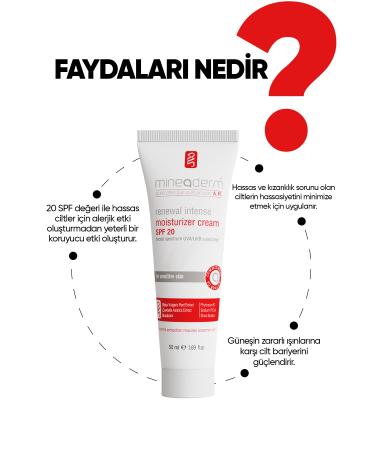 mineaderm Anti-Redness Moisturizing Cream for Sensitive Skin/renewal Intense Moisturizer Ar Cream Spf20 - Buy Online on GoSupps.com