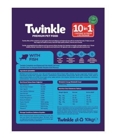 Twinkle Twinkle Fish Adult Cat Food 10 Kg. (10 in 1) - Buy Online on GoSupps.com