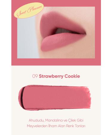 CLIO Soft Textured Light Matte Lipstick CLIO Chiffon Mood Lip (09 Strawberry Cookie) - Buy Online on GoSupps.com