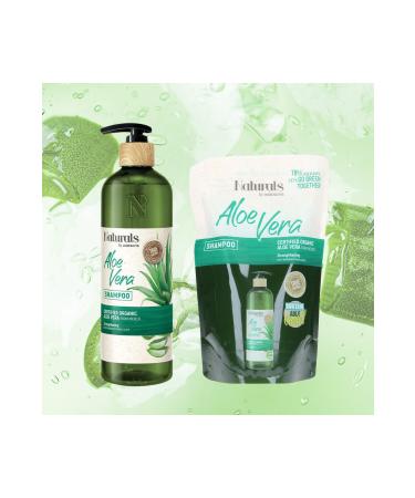 Naturals By Watsons Shampoo Aloe Vera 490 ml - Aloe Vera Shampoo Refill 450 ml 2 Piece Set