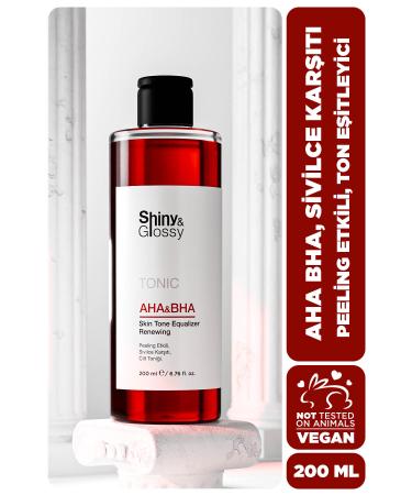 Shiny Glossy AHA & BHA Peeling Effective Anti-Acne Skin Tonic 200 ML