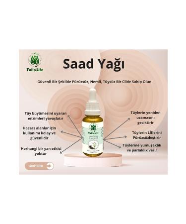 Tuliplife Hair Reducing and Hair Prevention Saad Oil Cyperus Oil Cold Press 30 ml - Buy Online on GoSupps.com