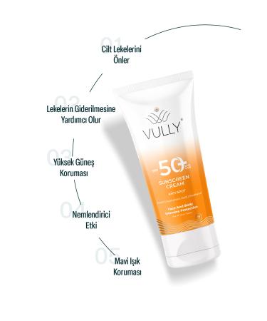 VULLY Anti-Spot - Brightening and Moisturizing High Protection Spf+50 Face and Body Sun Cream 50 Ml - Buy Online on GoSupps.com