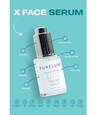 Pure Lume PURELUME X FACE AHA + BHA CONTAINING PEELING EFFECT ANTI-SPOT FACE CARE SERUM 30 ML - Buy Online on GoSupps.com