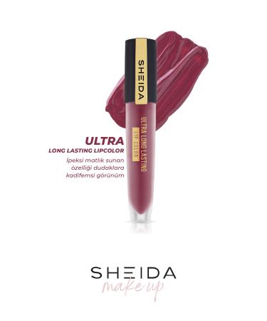 Sheida Long Lasting Long Lasting Matte Liquid Lipstick - Intense Pigment & Vitamin E Formula - No 4 - Buy Online on GoSupps.com