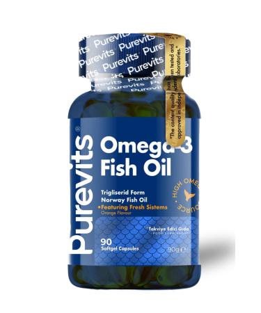 Purevits Advanced Omega-3 High Ratio Epa Dha 1000 Mg - Fish Oil - 90 Soft Gels